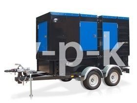 Дизельный генератор ТСС АД-150С-Т400-1РКМ11 в шумозащитном кожухе на прицепе