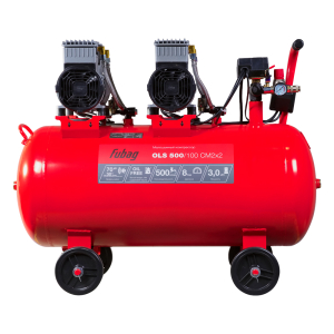 Поршневой компрессор Fubag OLS 500/100 CM2х2 + Набор пневмоинструмента (5 предметов) в ПОДАРОК 646075_120102 безмасляный фото