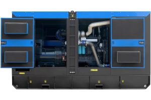 Дизельный генератор ТСС ЭД-250-Т400 с АВР в шумозащитном кожухе на прицепе 025293 фото