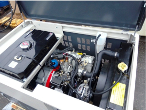 Бензиновый генератор Амперос LT25000E-3 стартер в кожухе  фото