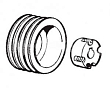 9076404 Втулка шкива компрессора ABAC